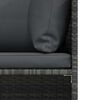 vidaXL Set Divani da Giardino 2 pz con Cuscini in Polyrattan Grigio