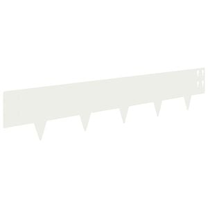 vidaXL Bordura per Prato 50 pz 100 x 20 cm Acciaio Bianco