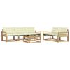 vidaXL Set di divani da esterno 6 pcs Bianco e Crema 79 x 79 x 37 cm