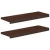 vidaXL Tappeti per scale 2 pz 80 x 25 x 2 cm Marrone Scuro