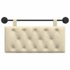 vidaXL Testata appesa Montaggio a parete Crema 100 x 55 x 7 cm Tessuto