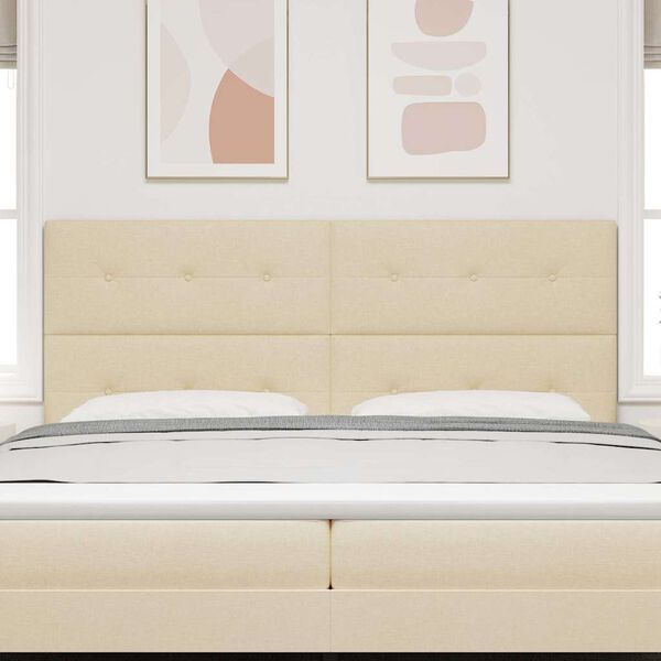 vidaXL Testiera regolabile in altezza Crema 200 cm Tessuto