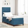 vidaXL Letto a molle con materasso Blu Scuro 80 x 200 cm Tessuto