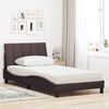 vidaXL Letto con Materasso Hanko Marrone Scuro 100x200 cm in Tessuto