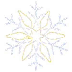 vidaXL Luci di Natale a fiocco di neve LOVIISA 140 LED Bianco freddo