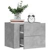 vidaXL Comodini a Muro 2 pz Grigio Cemento 45x30x35 cm