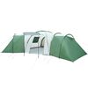 vidaXL Tenda da Campeggio a Cupola per 12 Persone Verde Impermeabile