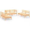 vidaXL Set Divani da Giardino 6 pz in Legno Massello di Pino