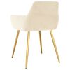 vidaXL Sedie da Pranzo 2 pz Crema in Velluto