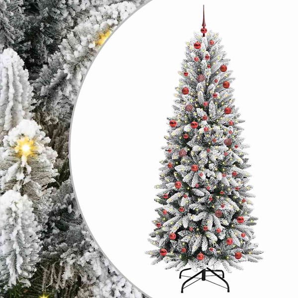 vidaXL Albero di Natale artificiale con 300 LED Bianco 210 cm