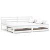 vidaXL Dormeuse Estraibile 2x(90x200) cm Bianca in Massello di Pino