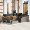 vidaXL Set Divano da Giardino con cuscino 13 pcs Grigio polyrattan