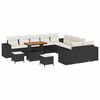 vidaXL Set Divano da Giardino 13 pz Nero polyrattan