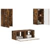 vidaXL Set mobile TV 2 pcs Rovere fum&eacute; Legno multistrato