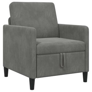 vidaXL Divano con Storage Grigio Scuro 72 x 78 x 87 cm Poliestere