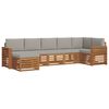 vidaXL Set di divani da esterno 7 pz Grigio Naturale e Chiaro