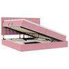 vidaXL Letto con contenitore e materasso Rosa 200 x 200 cm Velluto