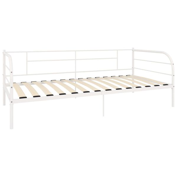 vidaXL Telaio Divano Letto Bianco in Metallo 90x200 cm
