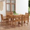 vidaXL Set da pranzo da giardino 7 pz 140x80 cm in legno massello di teak