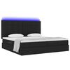 vidaXL Letto con contenitore e LED Nero 200 x 200 cm Poliestere