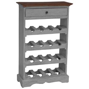 vidaXL Portavini in Legno Massello di Mogano 55x23x85 cm
