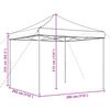 vidaXL Tenda da Festa Pieghevole Pop-Up Marrone 292x292x315 cm