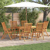 vidaXL Set da Pranzo per Giardino 7 pcs Marrone