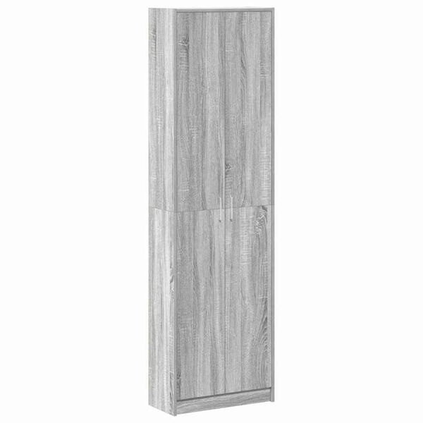 vidaXL Guardaroba Grigio Sonoma 55 x 25 x 189 cm Legno multistrato