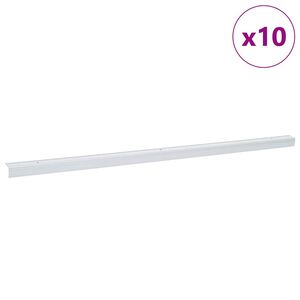 vidaXL Paragradini 10 pz Argento 67 x 3.5 x 3 cm Alluminio