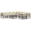 vidaXL Set Divani da Giardino 9 pz con Cuscini Antracite in Polyrattan