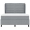 vidaXL Letto a molle con materasso Grigio chiaro 140 x 200 cm Tessuto