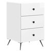 vidaXL Armadio da Notte con cassetto Bianco Lucido 43 x 41 x 66,5 cm