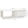 vidaXL Mobile Porta TV Bianco 110x30x33,5 cm in Legno Massello di Pino