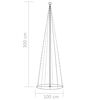 vidaXL Albero di Natale a Cono con 330 LED Bianco Caldo 100x300 cm