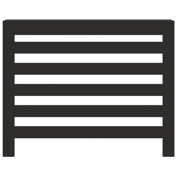 vidaXL Copertura Termosifone Nera 104x20x82 cm Legno Multistrato