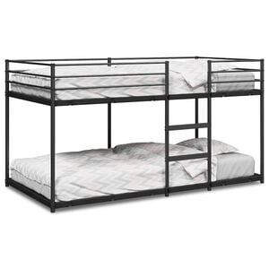 vidaXL Letto a Castello senza Materasso Nero 75x190 cm in Acciaio