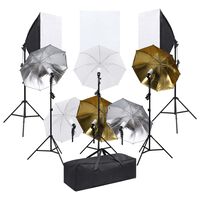 vidaXL Kit per Studio Fotografico con Set Illuminazione e Softbox