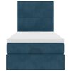 vidaXL Struttura Letto Pouf con Materassi 90x200 cm in Velluto