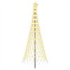 vidaXL Albero di Natale LED 250 cm 290 LED Bianco caldo Ferro Nero