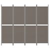 vidaXL Divisorio a 4 Pannelli Antracite 200x180 cm Tessuto