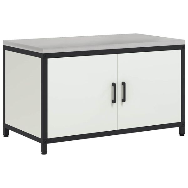 vidaXL Stoccaggio in cucina con porta Bianco 60 x 50 x 92 cm Acciaio