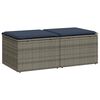 vidaXL Set Divano Giardino 2 pz con Cuscini Grigio Polyrattan Acacia