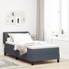vidaXL Letto a molle con materasso Grigio scuro 90 x 190 cm Velluto