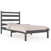 vidaXL Giroletto in Legno Massello Grigio 75x190 cm Small Single