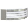 vidaXL Lampada da Parete Esterna Argento 32 x 10 x 10 cm