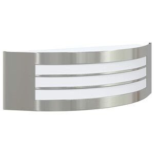 vidaXL Lampada da Parete Esterna Argento 32 x 10 x 10 cm