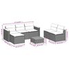 vidaXL Set Divano da Giardino 5 pz con Cuscini Beige Polyrattan Acacia