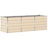 vidaXL Fioriera Avorio 240 x 80 x 75 cm Acciaio