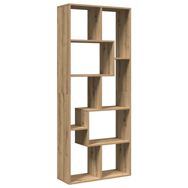vidaXL Libreria Divisorio Rovere Artigianale 67x25x161,5 cm Truciolato
