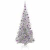 vidaXL Albero di Natale con 300 LED con supporto Argento 180 cm PET